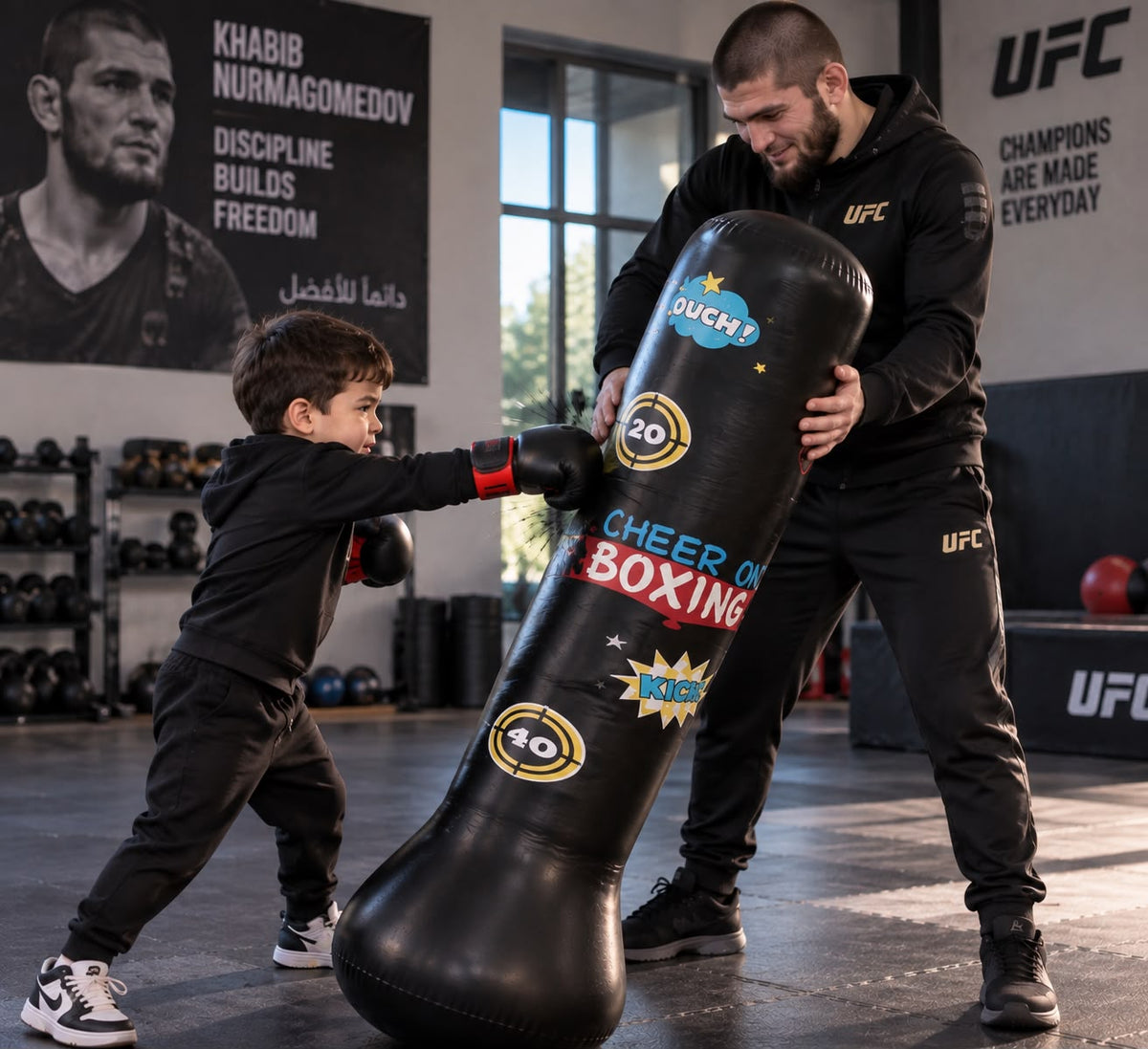 Inflatable Free Standing Kids Punching Bag with Fast Rebound Base