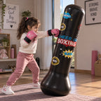 Inflatable Free Standing Kids Punching Bag with Fast Rebound Base