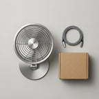Cordless Metal Desk Fan with 360 Degree Folding Arm