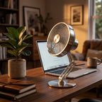 Cordless Metal Desk Fan with 360 Degree Folding Arm