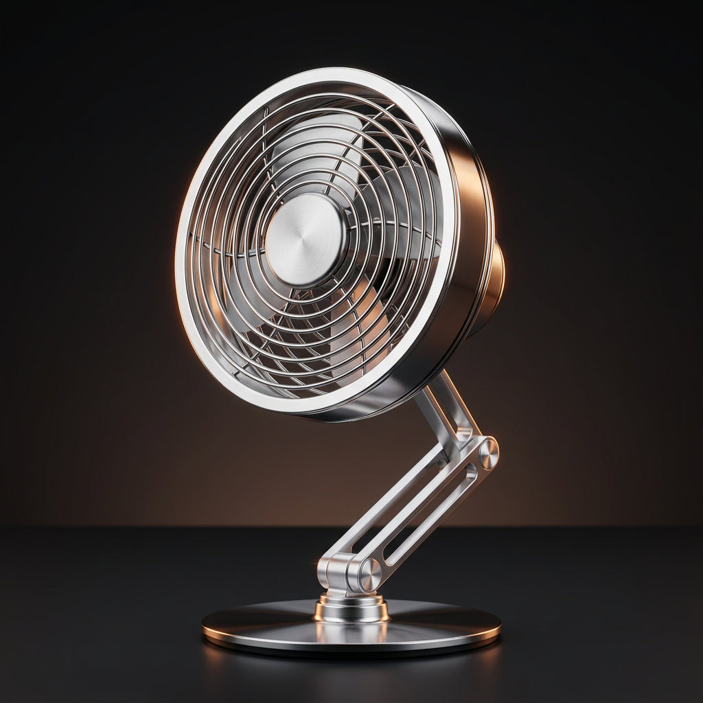 Cordless Metal Desk Fan with 360 Degree Folding Arm
