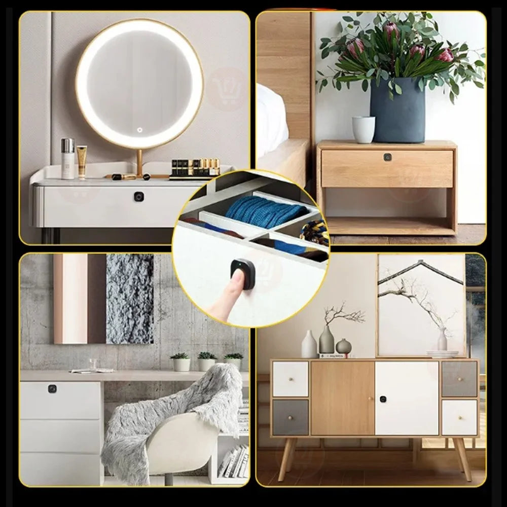 Electronic Fingerprint Lock for Wooden Drawers and Cabinets