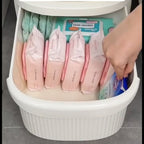 Slim 4-Tier Rolling Bathroom Storage Cart Cream