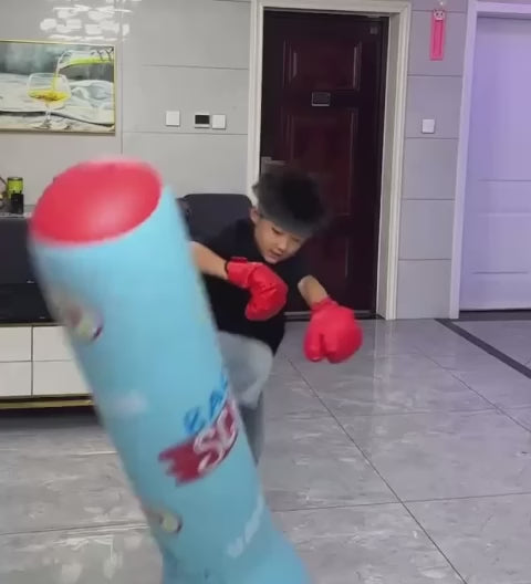 Inflatable Free Standing Kids Punching Bag with Fast Rebound Base